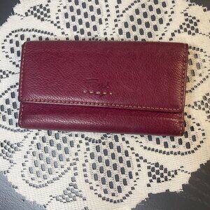Fossil Pink Leather Full Size Wallet